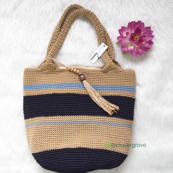 NWT Sonoma Crocheted Shoulder Bag - Picture 1 of 10